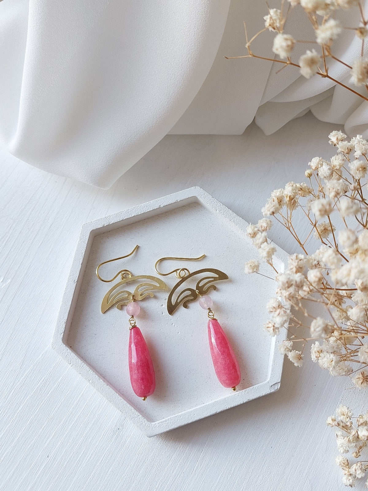 Orecchini Franca Florio rosa