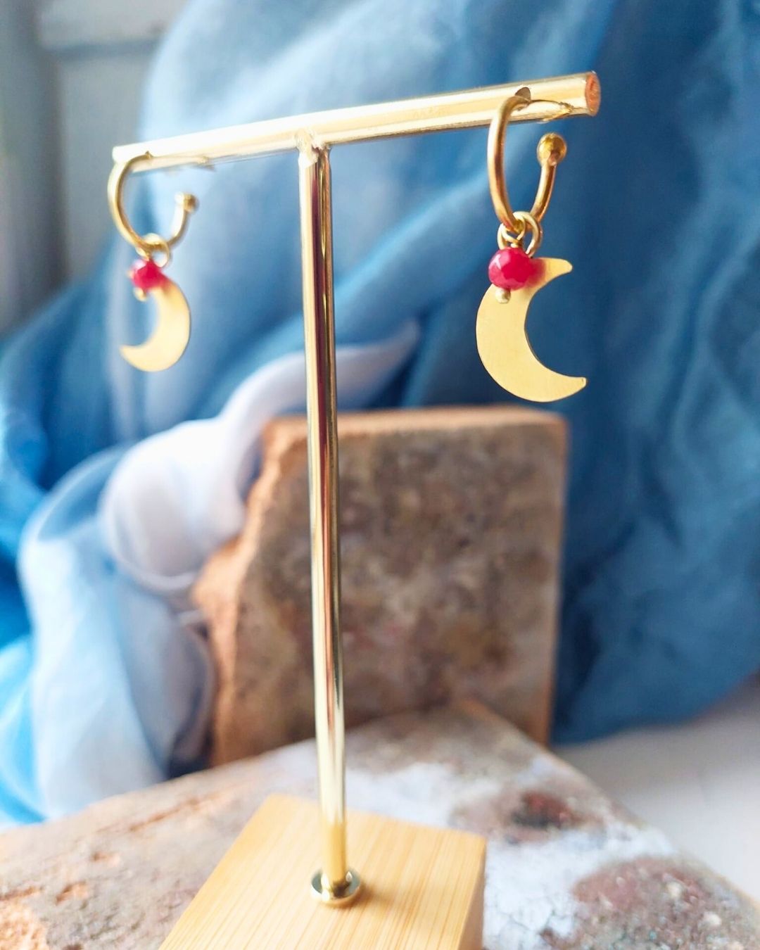 Orecchini LUNA rosso