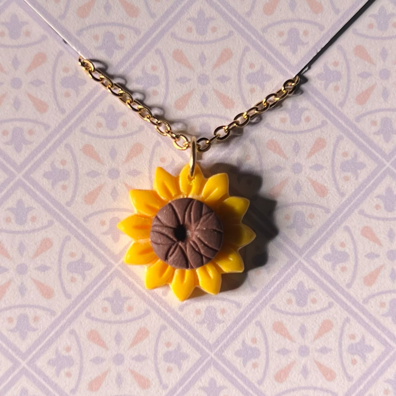 Collana Color Oro con Girasoli