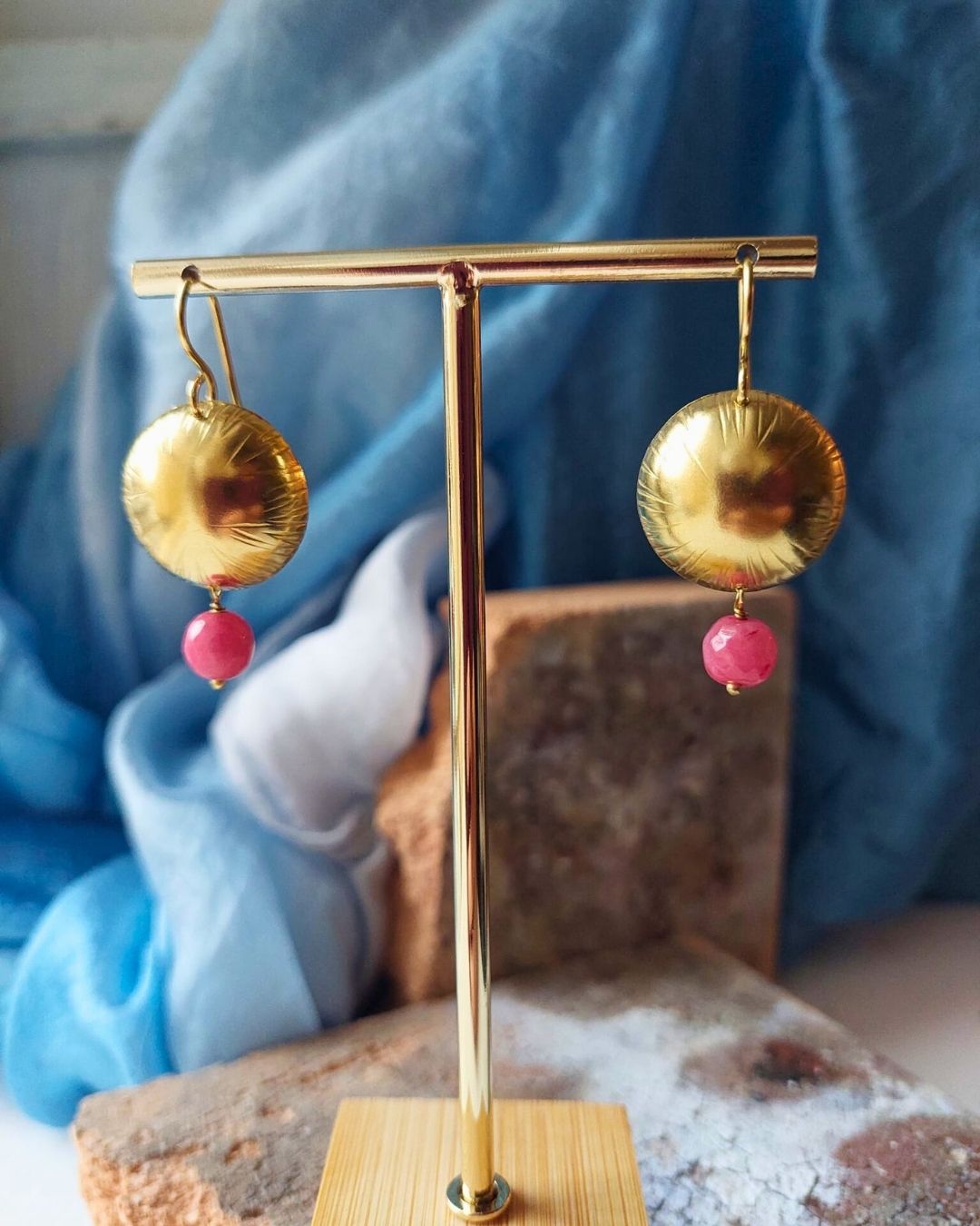 Orecchini SOLE rosa fragola