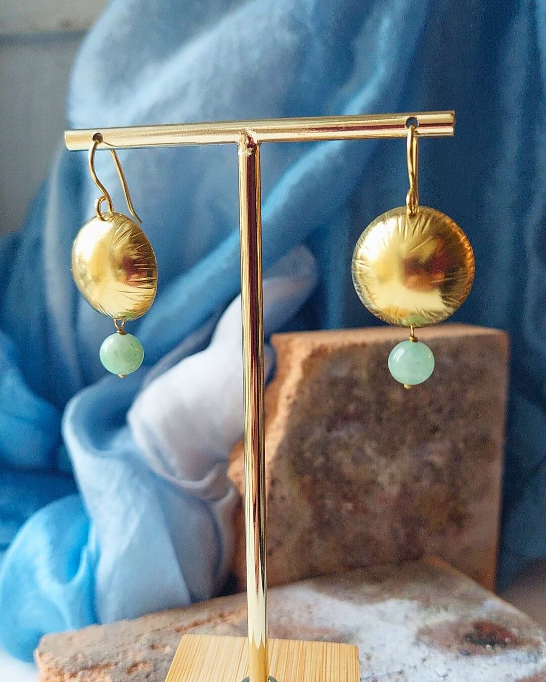 Orecchini SOLE verde acqua