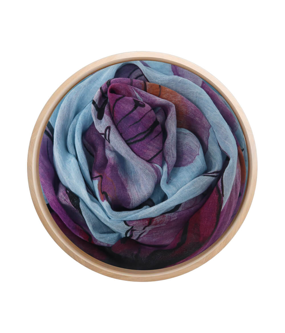 Foulard in Bambù DEGAS azzurro