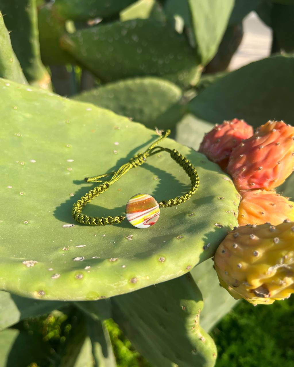 bracciale terra cordoncino Verde F