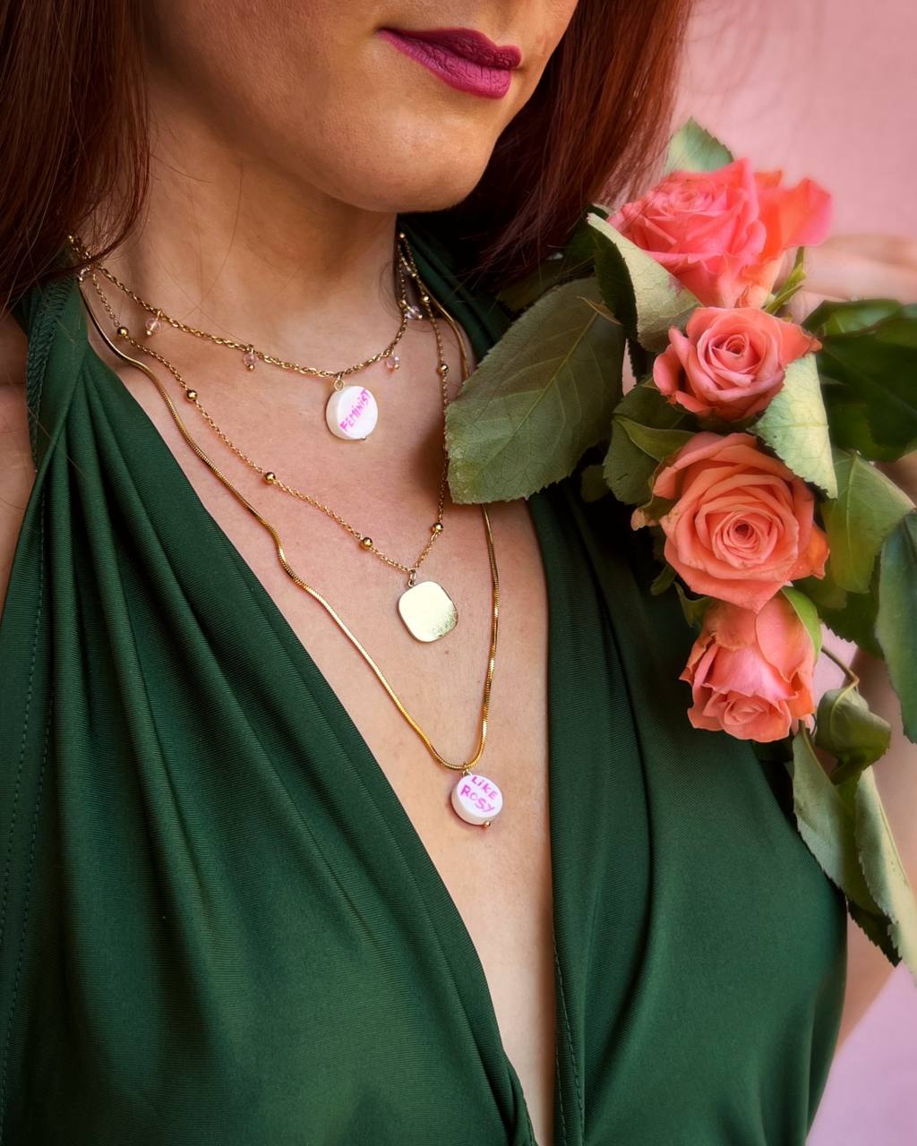 Collana Feminist like ROSALIA Double Face UNICA