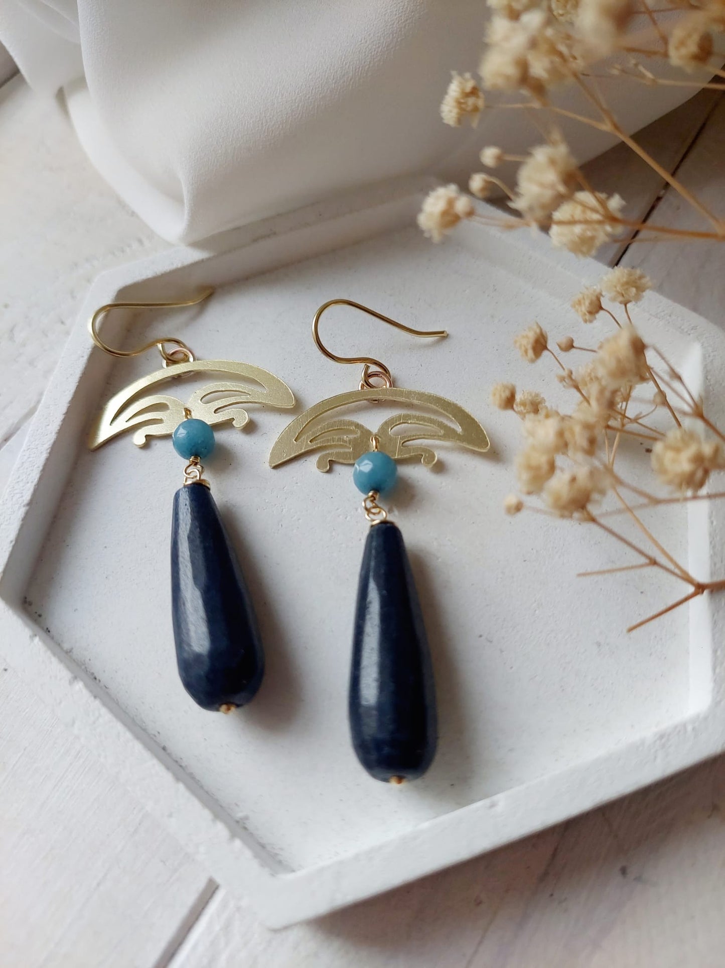 Orecchini Franca Florio blu