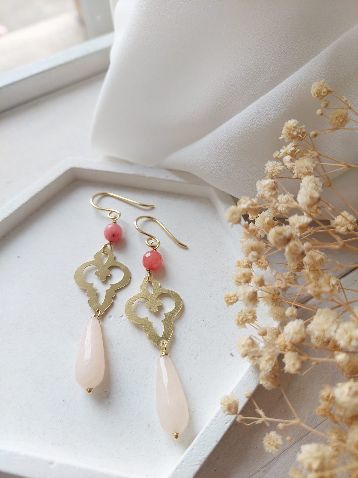 Orecchini Giuseppina Florio rosa