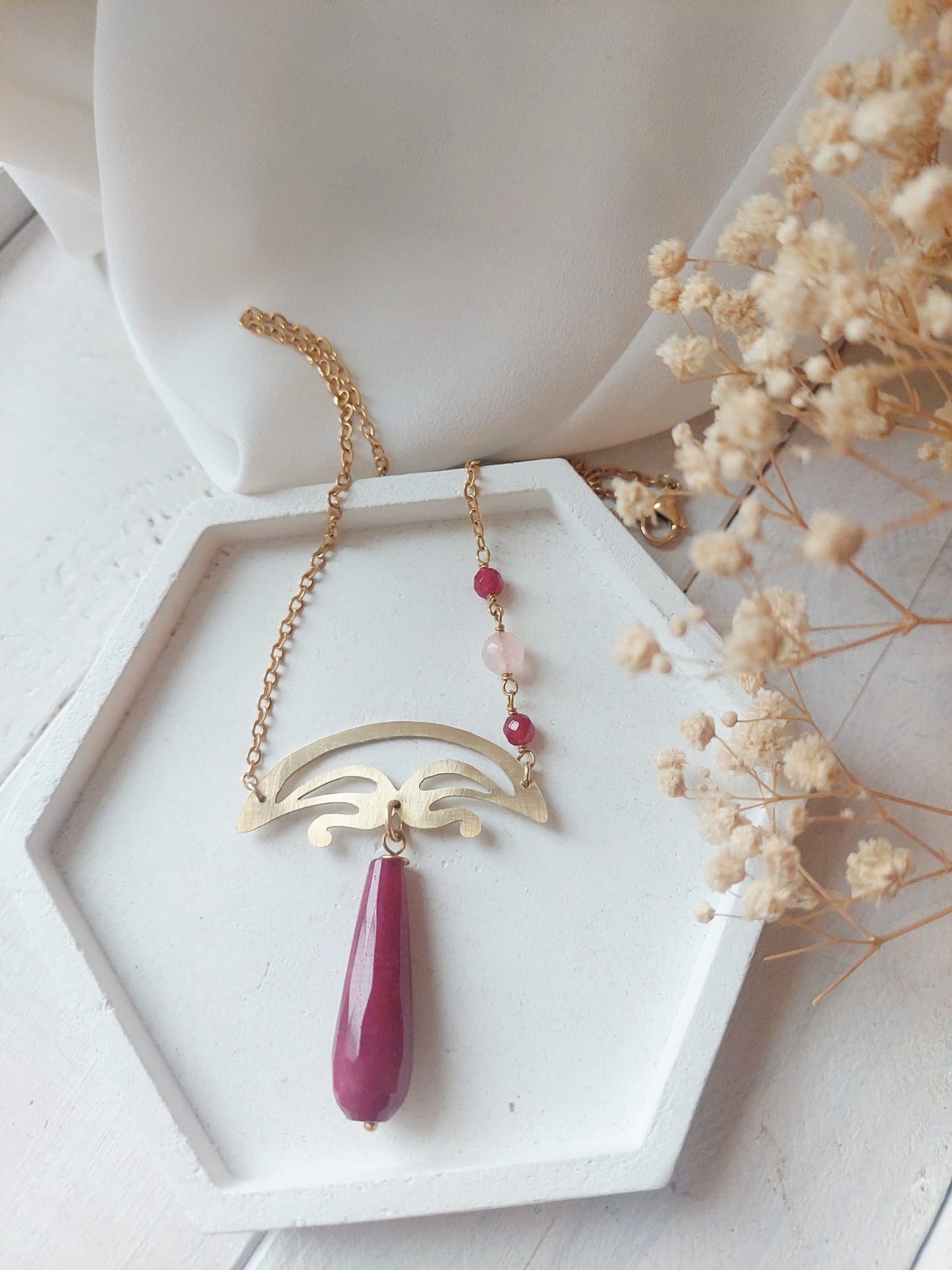 Collana Franca Florio bordeaux