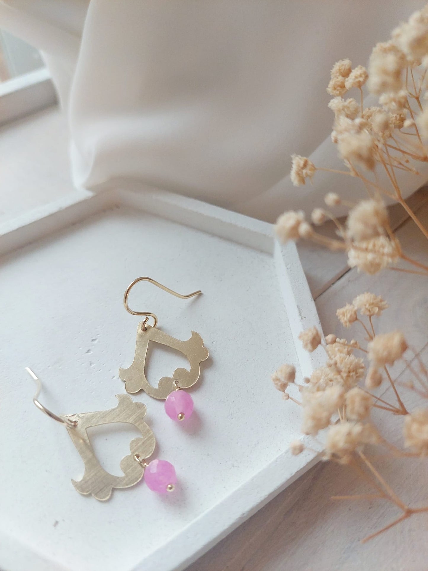 Orecchini Costanza Afan de Rivera Florio rosa chiaro