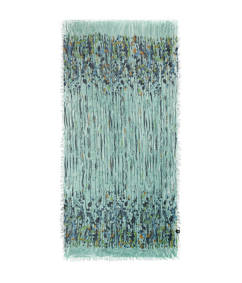 Foulard in Bambù POLLOCK azzurro
