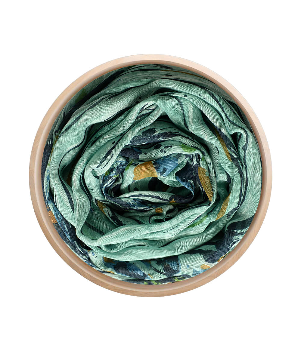 Foulard in Bambù POLLOCK azzurro