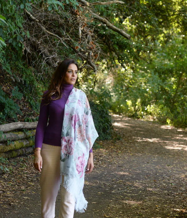 Foulard in Bambù REMBRANDT grigio chiaro