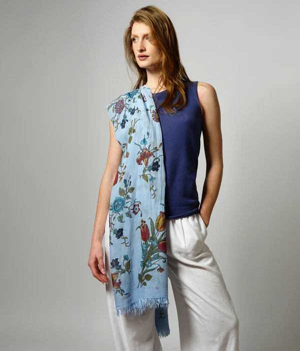 Foulard in Bambù BOTTICELLI celeste