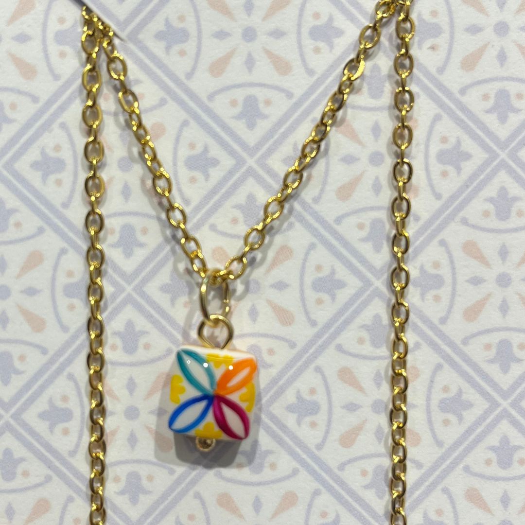 Collana Color Oro con Micro Maiolica Guara
