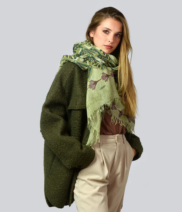 Foulard in Bambù ERTE' verde oliva