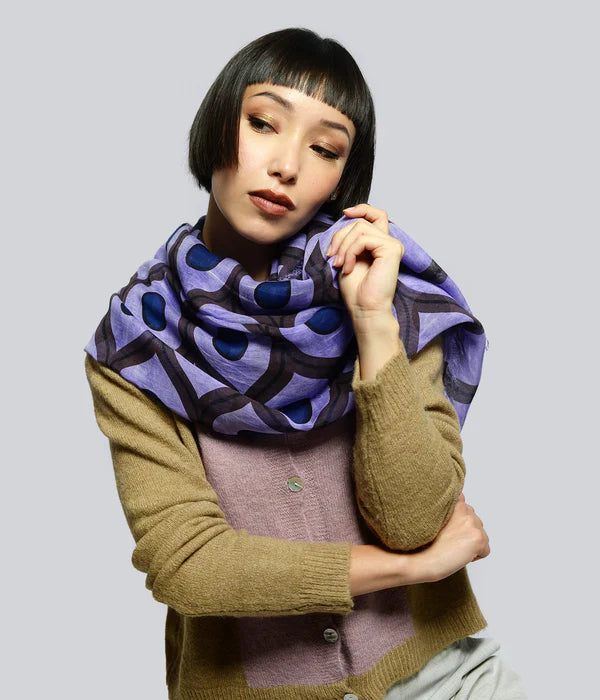 Foulard in Bambù ESCHER viola