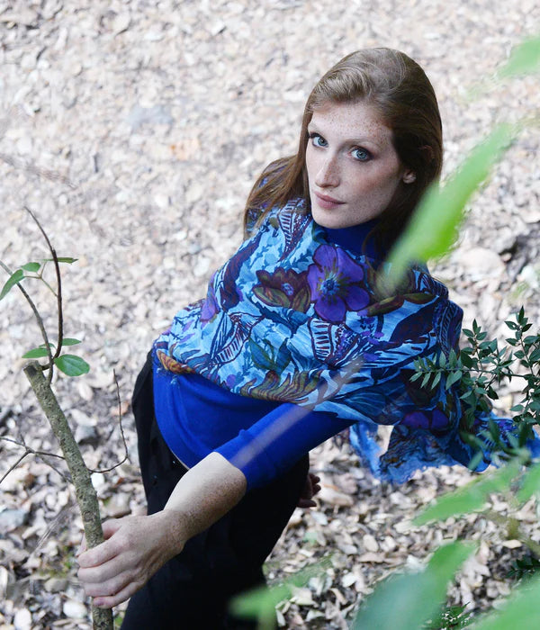 Foulard in Bambù GAUGUIN blu