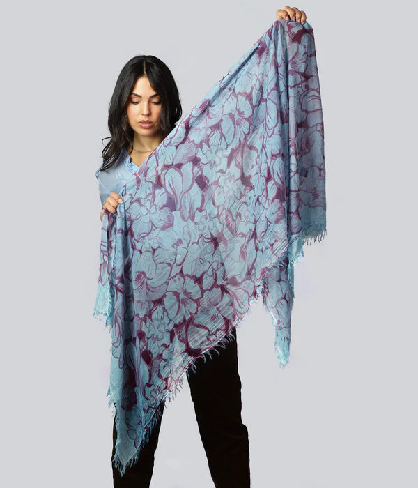 Foulard in Bambù RUBENS azzurro