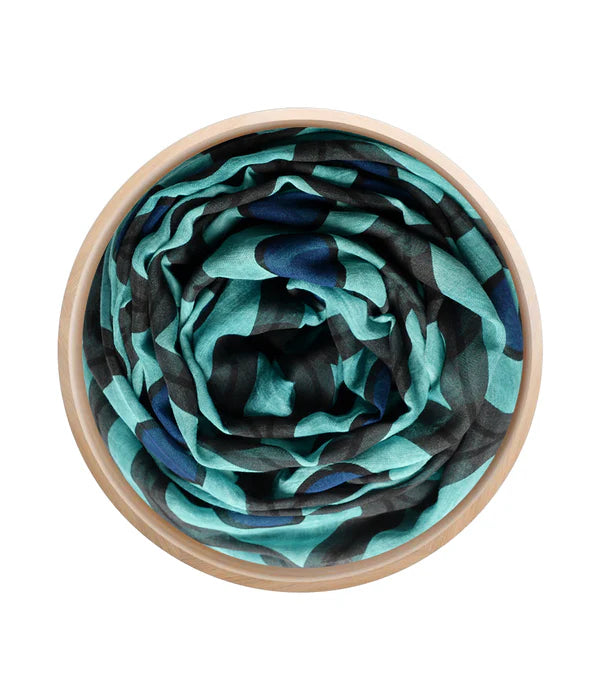 Foulard in Bambù ESCHER verde pavone