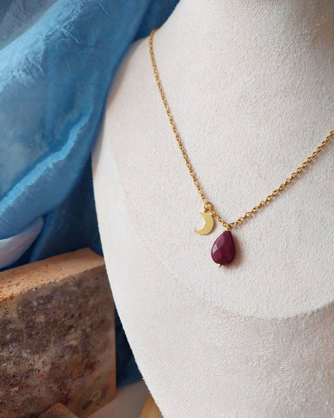 Collana LUNA bordeaux