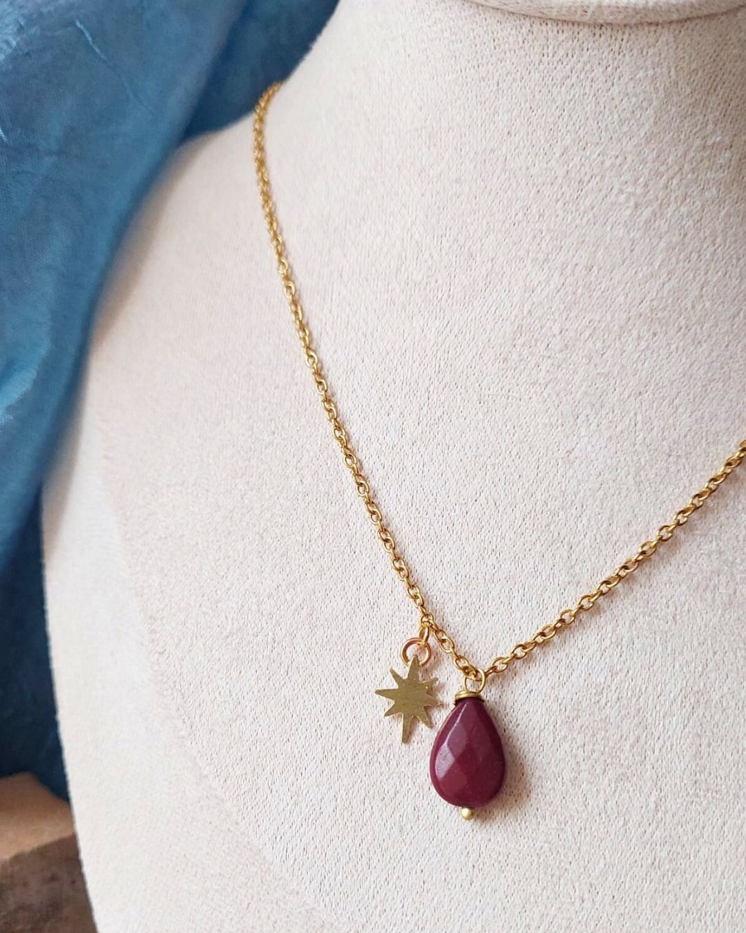 Collana STELLA bordeaux