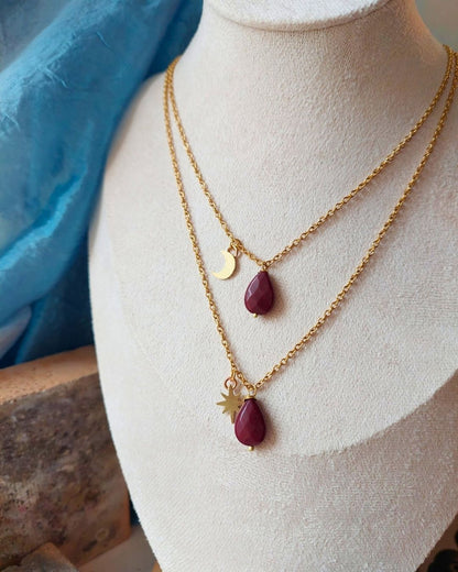 Collana STELLA bordeaux