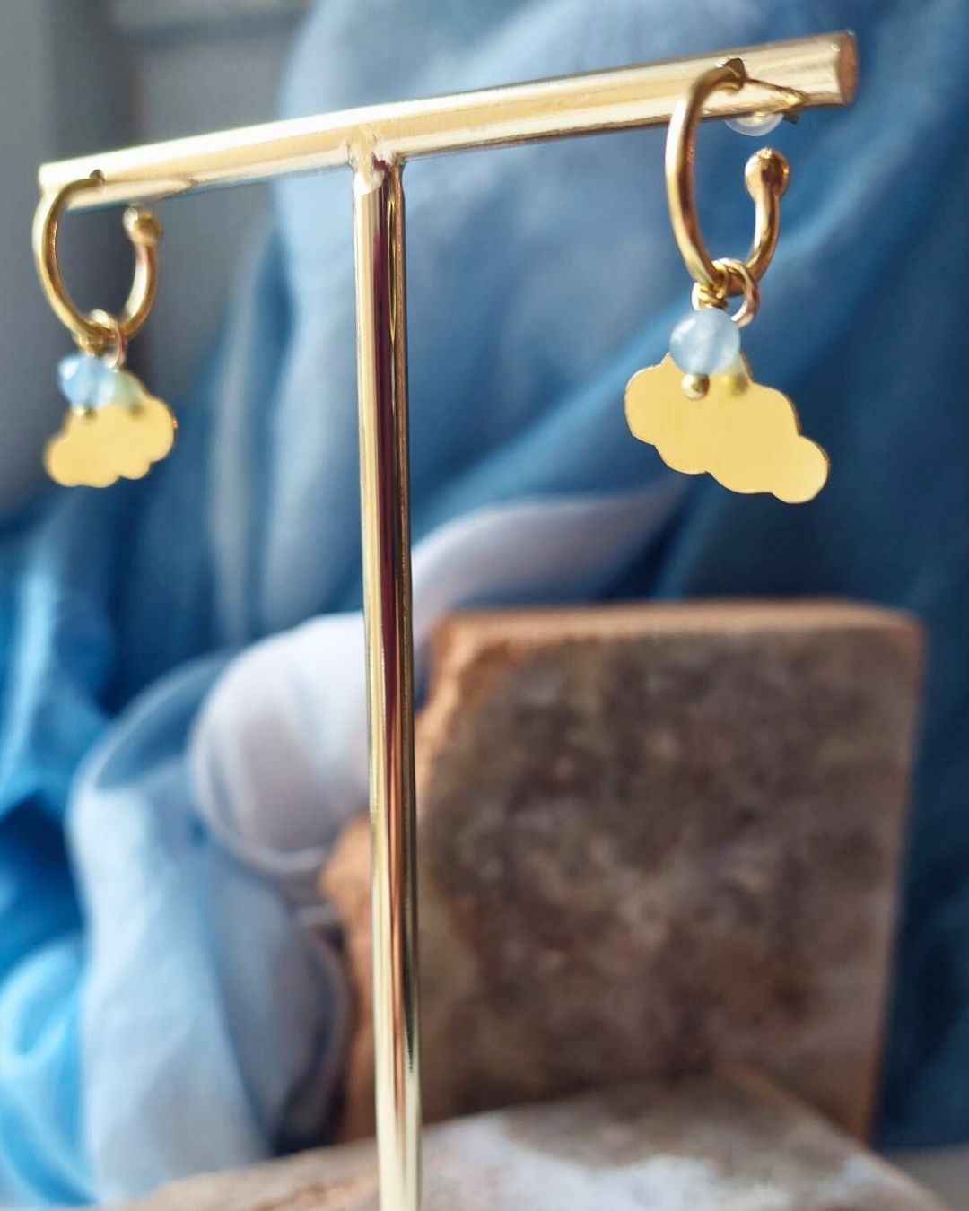 Orecchini NUVOLA celeste