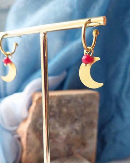 Orecchini LUNA rosso