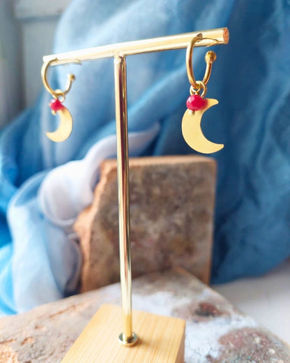 Orecchini LUNA rosso