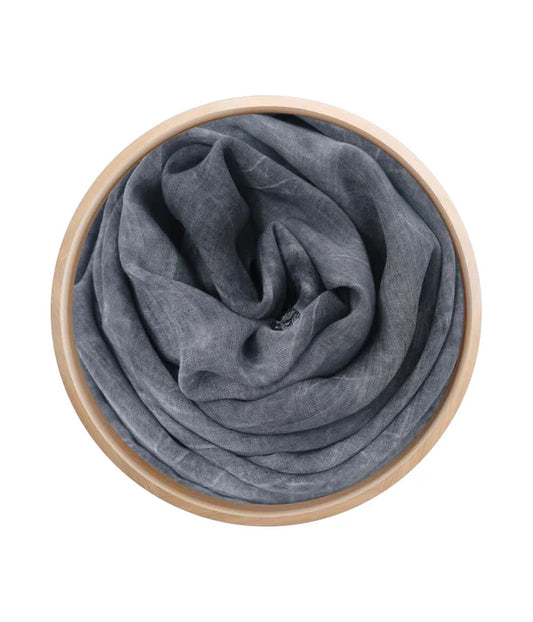 Foulard in Bambù Tinta Unita grigio scuro