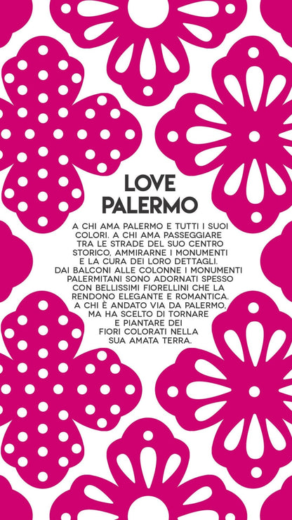 Orecchini pendenti LOVE PALERMO fucsia