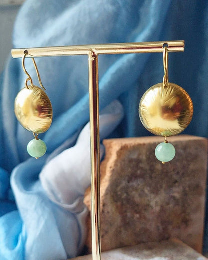 Orecchini SOLE verde acqua