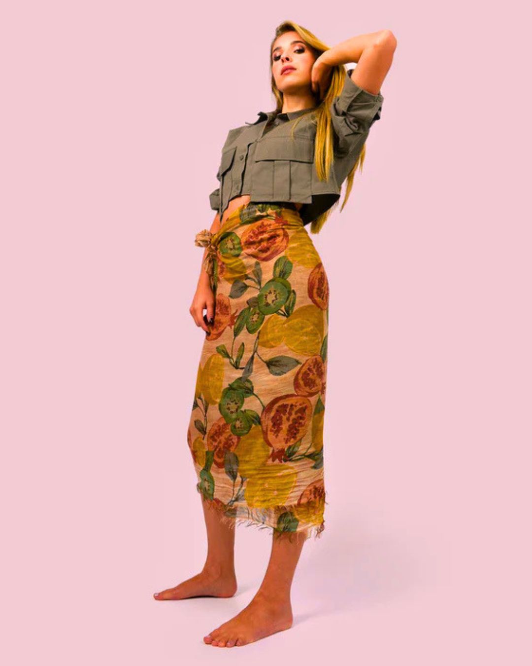 Foulard in Bambù GUTTUSO Rosa albicocca
