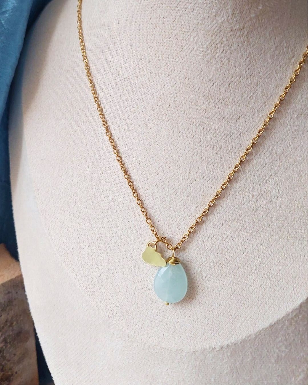 Collana NUVOLA celeste