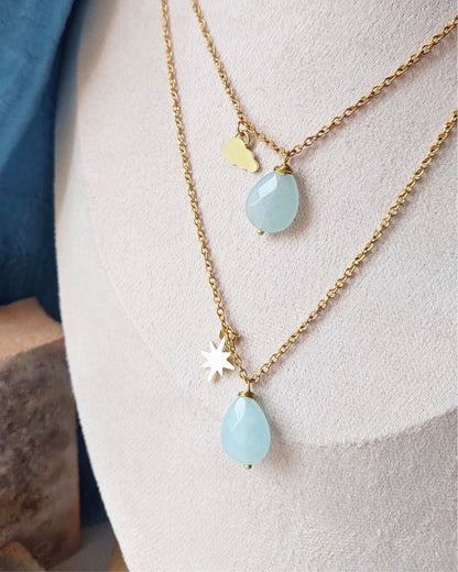 Collana NUVOLA celeste
