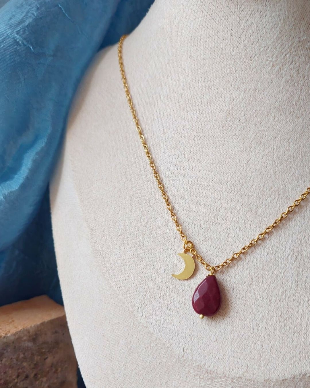 Collana LUNA bordeaux