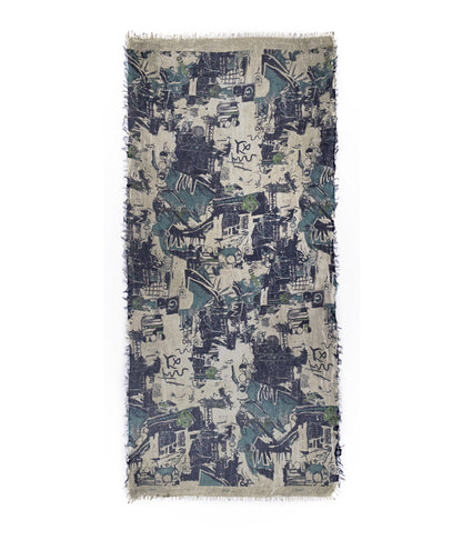 Foulard in Bambù BASQUIAT verde