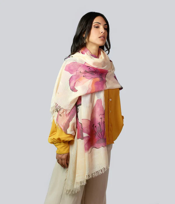 Foulard in Bambù DEGAS rosa pesca