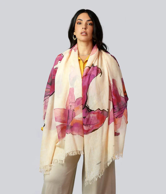 Foulard in Bambù DEGAS rosa pesca