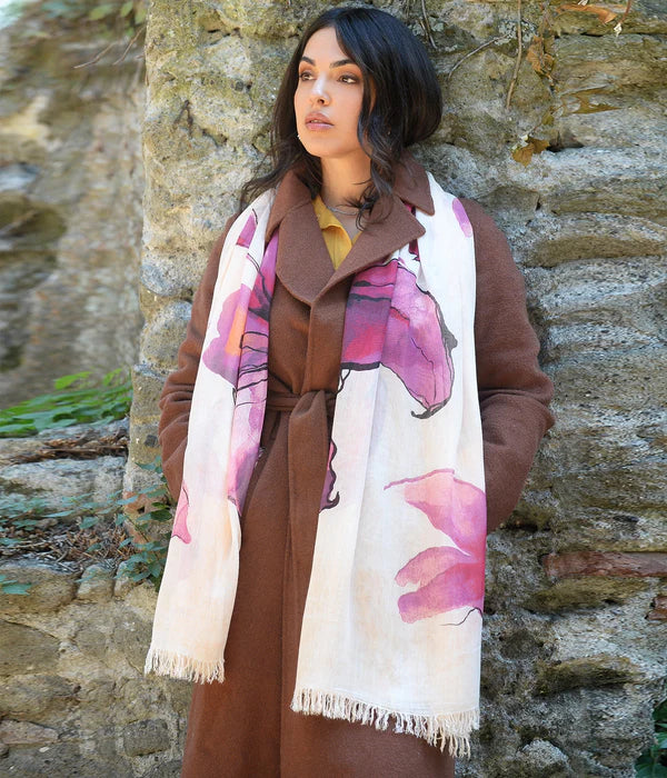 Foulard in Bambù DEGAS rosa pesca