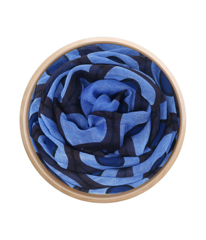 Foulard in Bambù ESCHER blu royal