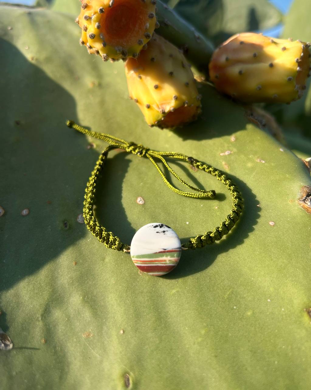 bracciale terra cordoncino Verde E