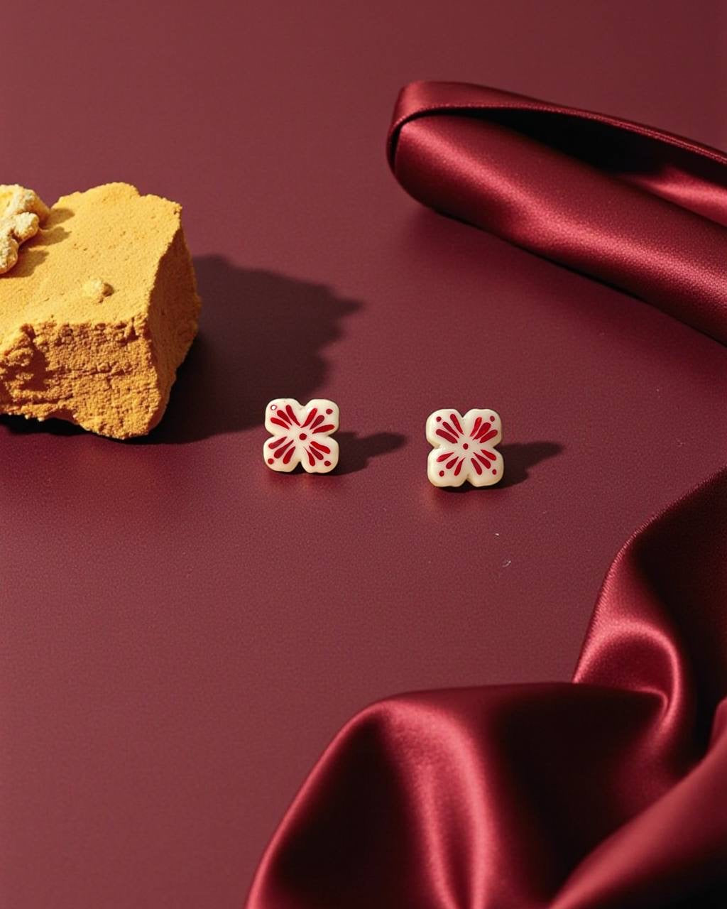 Orecchini al lobo LOVE PALERMO bordeaux