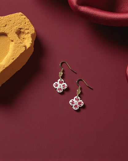 Orecchini pendenti LOVE PALERMO bordeaux