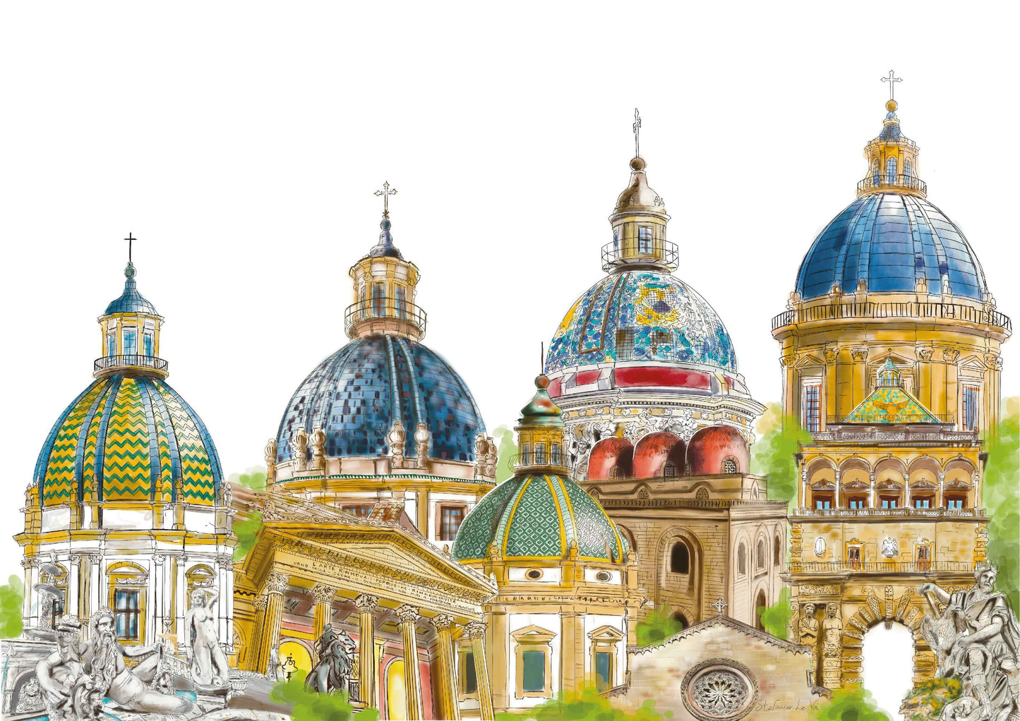 Cupole e Monumenti Paesaggio Palermo