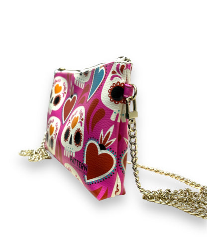 Bag con Tracolla Dorata MESSICO FUCSIA