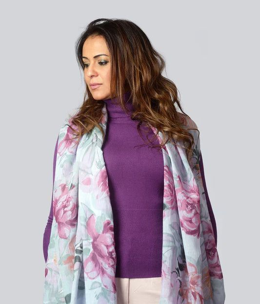 Foulard in Bambù REMBRANDT grigio chiaro