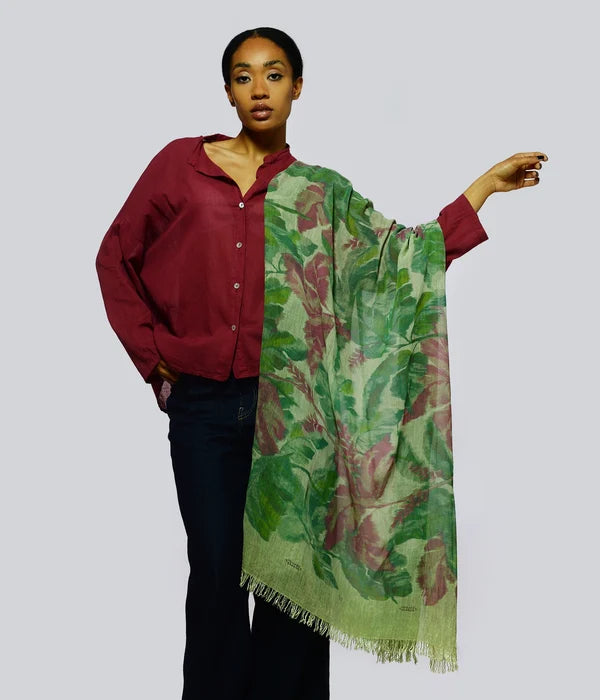 Foulard in Bambù BOLDINI verde oliva