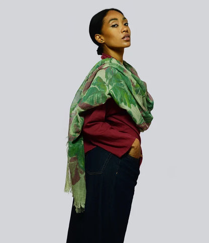 Foulard in Bambù BOLDINI verde oliva