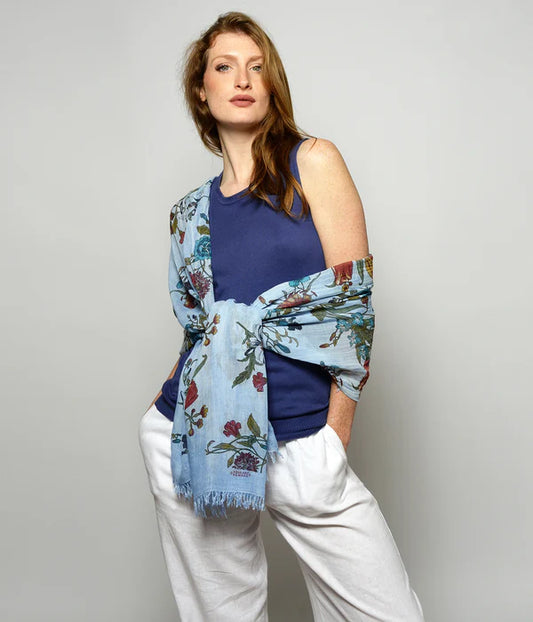 Foulard in Bambù BOTTICELLI celeste