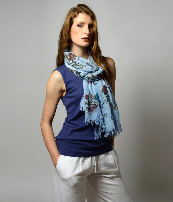 Foulard in Bambù BOTTICELLI celeste